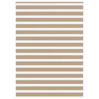 Berkfield Home Zebra Blind Sand Brown 165x200 cm Fabric Width 160.9 cm Polyester