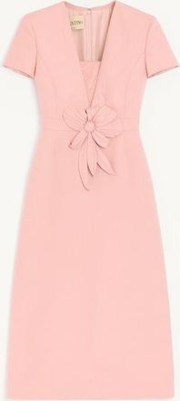 Valentino Abito In Crepe Couture Ricamato Donna ROSA 36