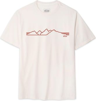 Stio | Unisex Teton Elevations Tee Shirt, Size Extra Small in Mountain Goat
