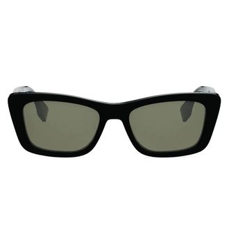 Fendi Lettering Black Geometric Sunglasses