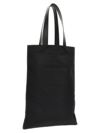 Jil Sander Logo-Print Canvas Tote Bag - Black