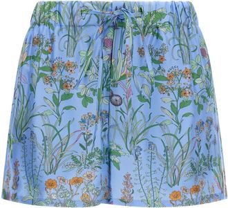 Gucci Light Blue Floral Shorts