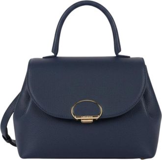 Lancaster Milano Pia Flap Handbag - Dames - Handtassen - Blauw - ONE Size - Leer - Tassen