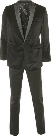 Dolce & Gabbana Tweedelig fluwelen pak - Zwart