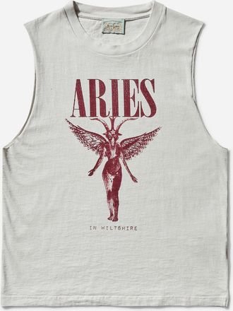 Aries Women s Faded Nirvana Muscle Vest Off White
