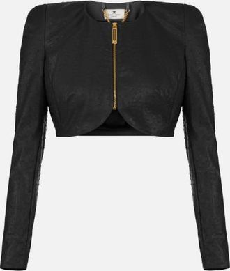 Elisabetta Franchi jasje met struisvogelprint