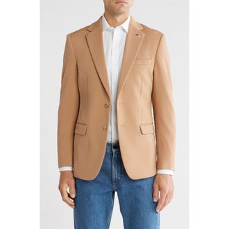 Scotch & Soda Textured Knit Blazer in Camel at Nordstrom Rack, Size 40 - R