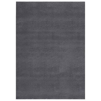 Berkfield Home Washable Rug Soft Shaggy 160x230 cm Anti Slip Anthracite in Black | Size: 100 cm diameter