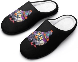 Generic Pigeon Flower Mens Slippers Comfortable And Non-slip Cotton Slipper Shoe for House