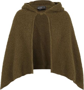Cortana Gebreide Capuchon - Dames - Cashmere truien - Groen - ONE Size - Kasjmier - Truien & Vesten
