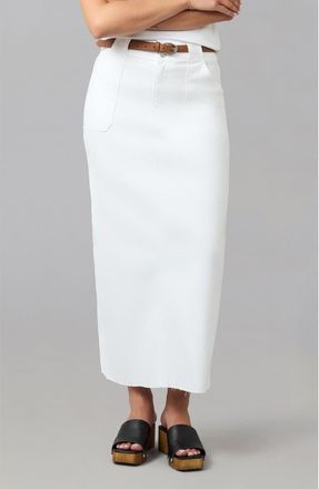 Lola Jeans Madlyn High Rise Maxi Skirt in White at Nordstrom, Size X-Small