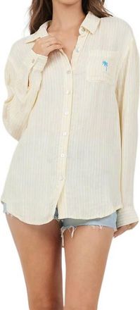 Ocean Drive Clothing Assorted Stripe Button Downs Shirt In Yellow/blue