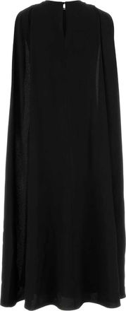 Gucci Womens Crepe Cape Dress Black Acetate Viscose