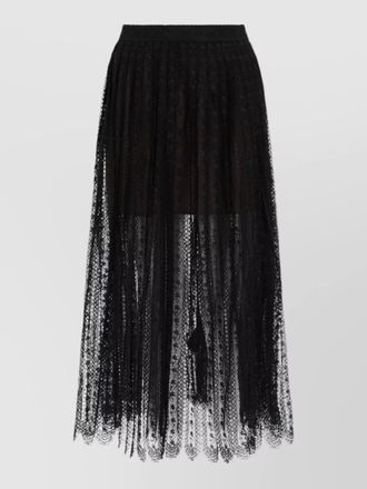 Self Portrait lace midi skirt fitted silhouette design