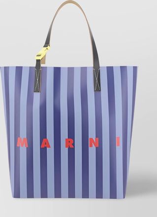 Marni striped tribeca tote bag