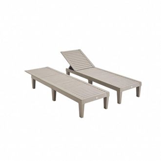 Sweeek Conjunto de 2 tumbonas multiposicionales de pl&aacute;stico