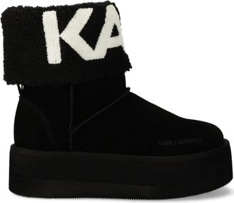 Karl Lagerfeld Thermo platform boots - women - Fabric/Fabric/Rubber - 37 - Black