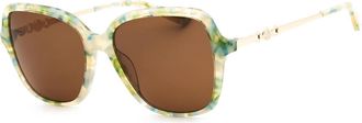 Anne Klein AK7093 330 Womens Sunglasses Green Size 56