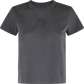 Alexander Wang Shrunken T-Shirt - Dames - T-shirts - Grijs - S - Tops