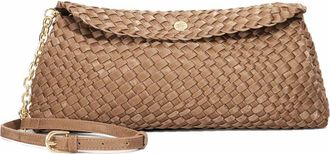 Dune London Encourage Us Woven Faux Leather Clutch in Bronze at Nordstrom