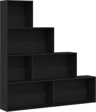 vidaXL Estantería para libros Roble Negro 155 x 24 x 160 cm Vidaxl