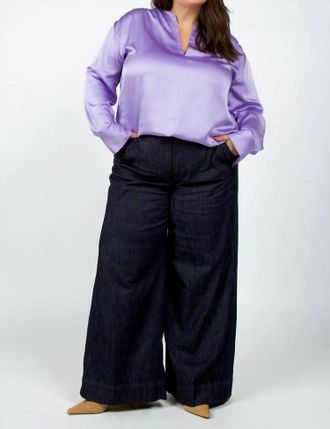 Vince Smocked Long Sleeve Blouse - Plus In Lily Stone