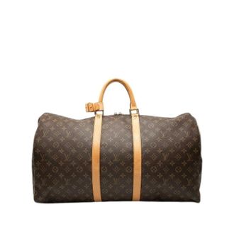 Louis Vuitton Pre-owned Weekend Bags, female, Brown, Size: ONE SIZE Pre-owned Keepall 55