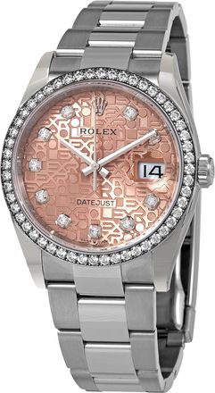 Rolex Pre-owned Rolex Datejust Diamond Pink Jubilee Dial Unisex Watch 126284PJDO