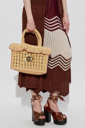 Kurt Geiger Chelsea Ruffle Bag, Womens, Beige