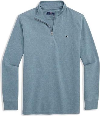 Vineyard Vines Saltwater 1/4 Zip Mens Clothing Blue Mirage : XL, Cotton/Polyester