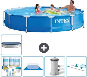 Intex Piscina Con Estructura Redonda - 366x76 Cm - 7-piezas S20431