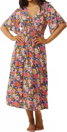 Rip Curl Womens Kamari Midi Dress In Multicolor