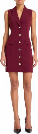 Amanda Uprichard Keanu Mini Dress In Wine