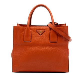 Prada Pre-owned Prada Vitello Daino Open Convertible Tote Ladies ID8XAV3JJR8Q4127
