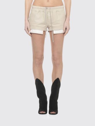 Rick Owens Leather Shorts with Drawstring