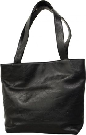 Chanel Black Leather Tote Bag (Pre-Owned)
