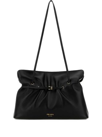 Prada nappa leather shoulder bag - Black