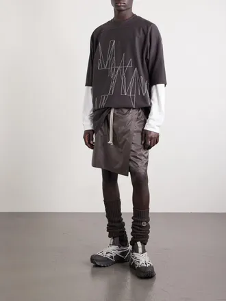 Rick Owens + Moncler Straight-Leg Shell Drawstring Shorts