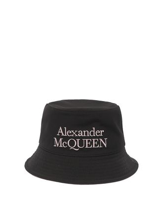 Alexander McQueen Reversibile bucket hat with embrodiered logo