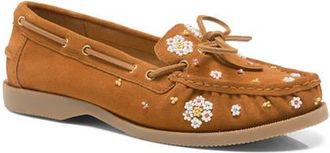 Free People Sandy Beaded Boat Shoe in Vachetta Voyage Suede at Nordstrom, Size 9.5