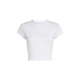 Calvin Klein Jeans Witte Katoenen T-Shirt