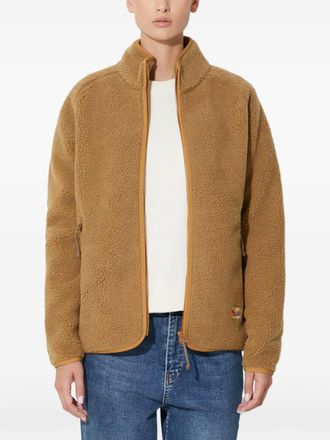 Fj&auml;llr&auml;ven Vardag fleece jack met rits - Bruin