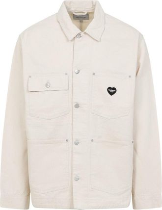 Carhartt Work in Progress Cotton Jacket With Front Pockets And Heart Logo
