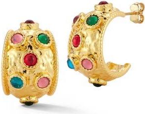 Chloe and Madison 18K Gold Plated Cubic Zirconia Hoop Earrings at Nordstrom Rack