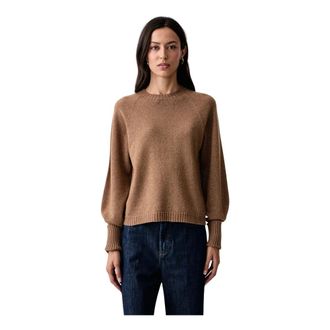 Twinset Lurex trui met ronde hals - Dames - Truien - Bruin - Maat: L Wol