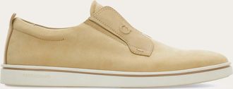 Ferragamo Men Slip on sneaker Beige Size 10.5