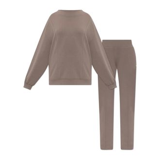 Emporio Armani Training Sets, female, Beige, Size: XL Tracksuit Set: Sweatshirt and Pants