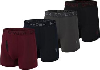 Spyder Underwear Mens Multicolor Elastic Waist Boxer Briefs 4-Pack MOT27