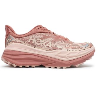 Hoka One One Hoka Stinson 7 Textile Synthetic Womens Running Trainers - Blush Rose Latte - Size:UK 5.5