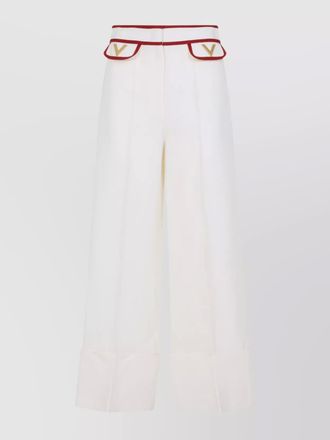 Valentino silk wide-leg trousers